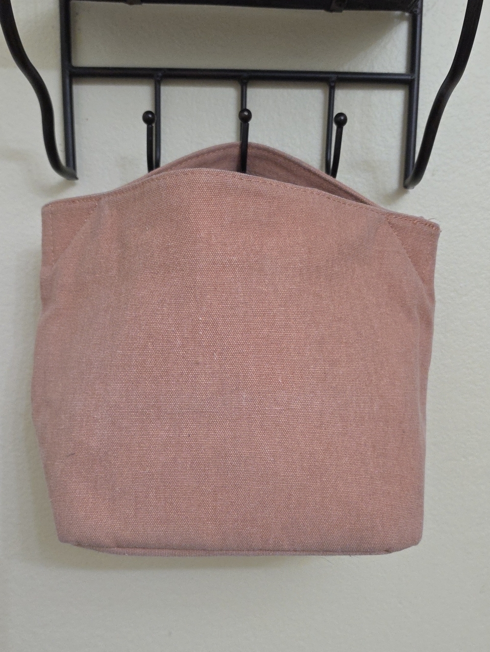 Cotton Minimalist Insulated Lunch Tote Terracotta Orange   Zipper Closure